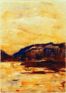 Lumière dorée du soir au lac Majeur - Christian Rohlfs